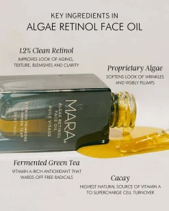 1.2% Clean Algae Retinol Face Oil for Anti-Aging and Wrinkles with Green Tea