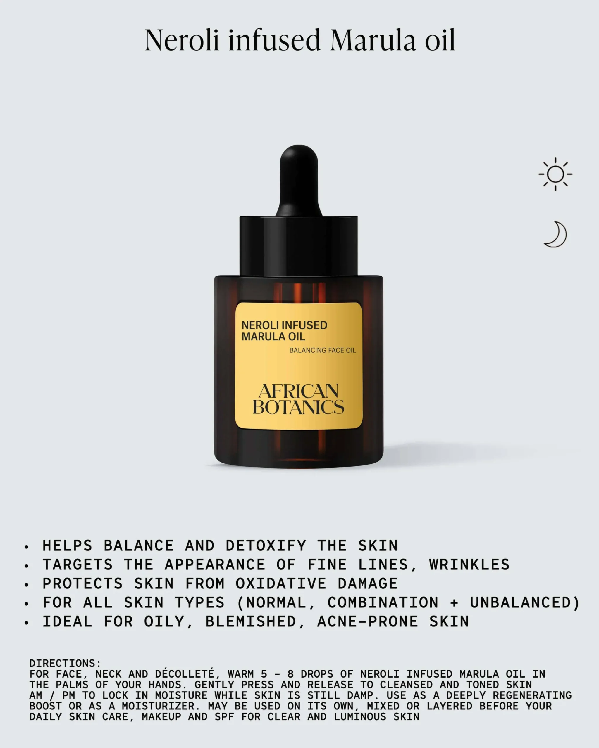 African Botanics Neroli Infused Marula Oil