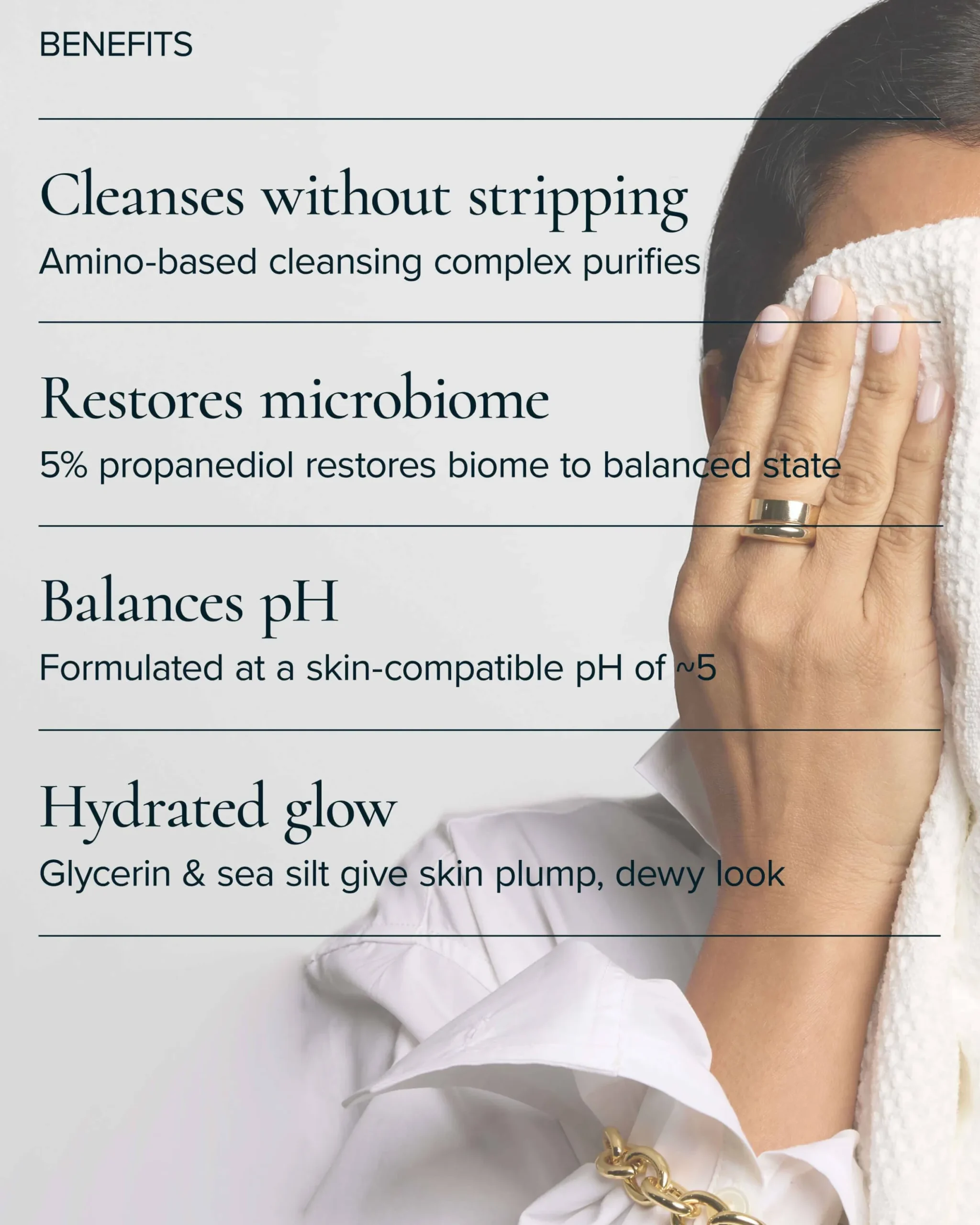 Aura Cleanse Gentle Foaming Gel Cleanser for Dry Skin with Algae