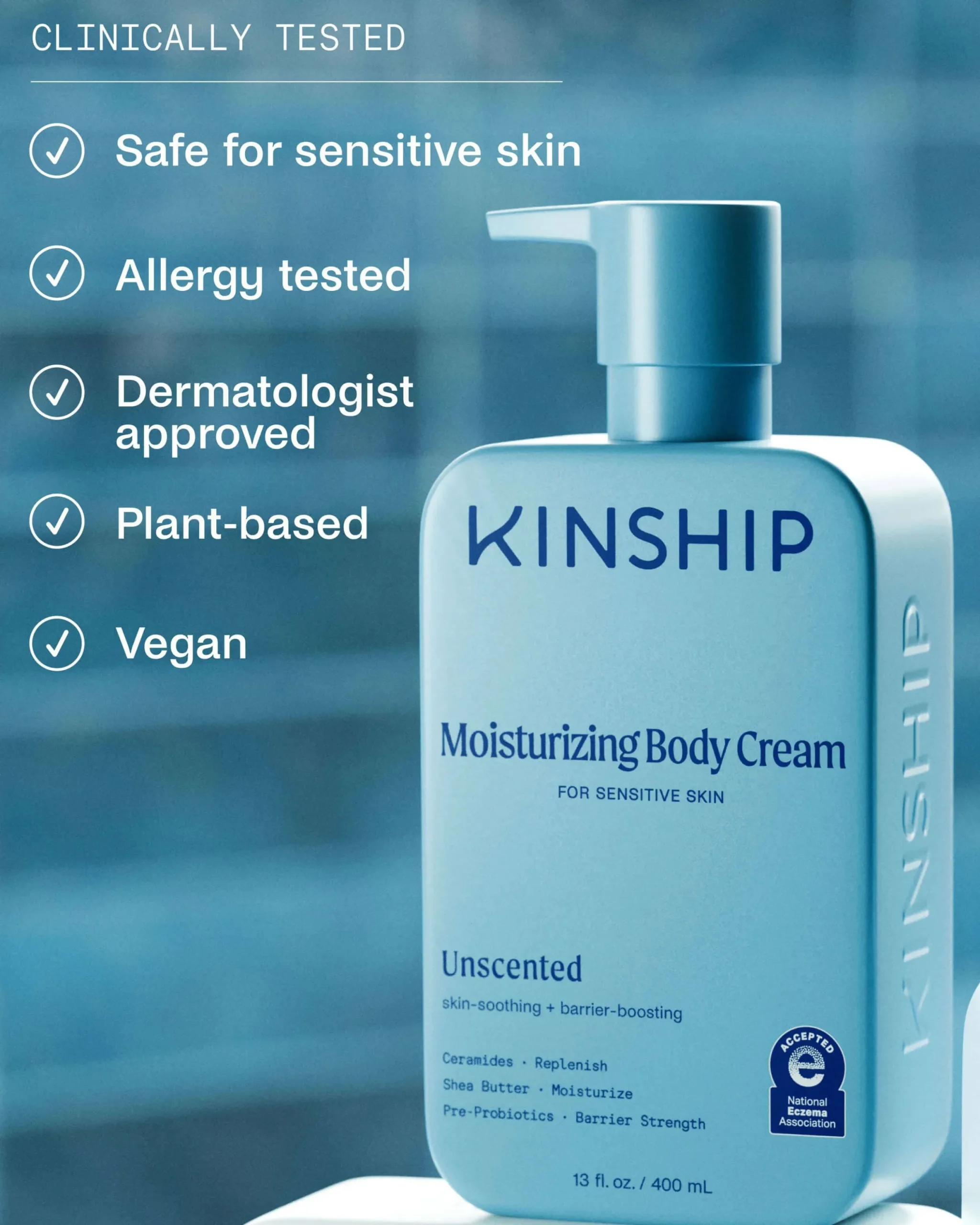 Barrier-Repair Moisturizing Body Cream for Sensitive Skin (Unscented)