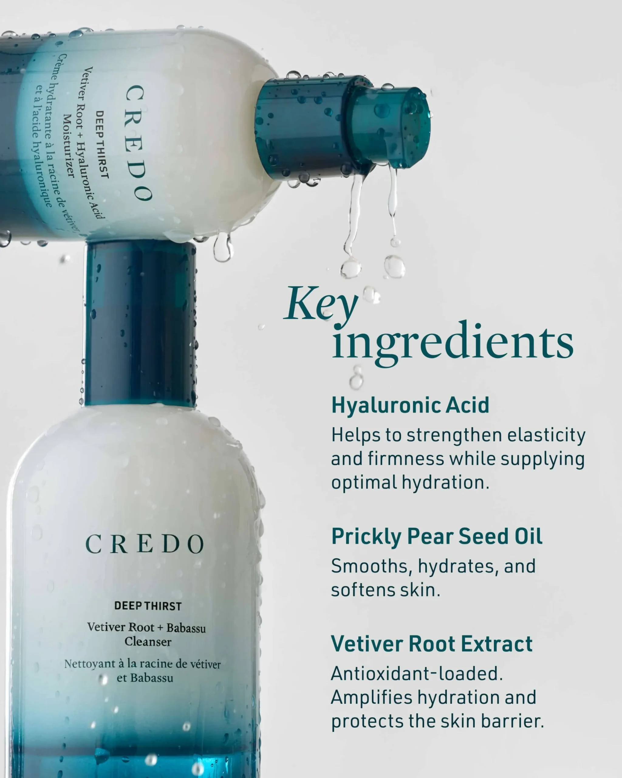 Deep Thirst Vetiver Root + Hyaluronic Acid Moisturizer for Dry Skin