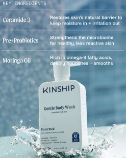 Gentle Hydrating Body Wash for Sensitive Skin (Unscented)