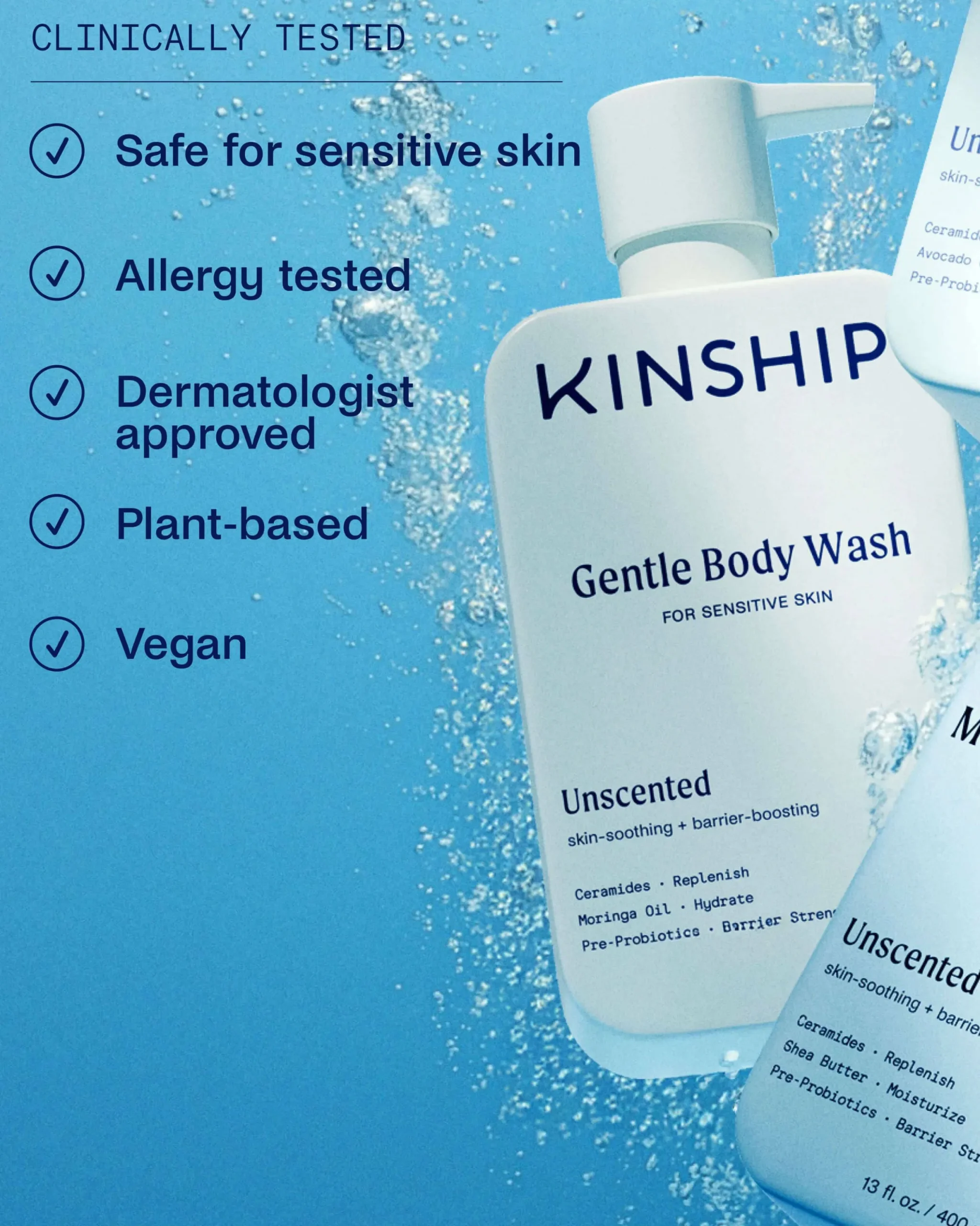 Gentle Hydrating Body Wash for Sensitive Skin (Unscented)