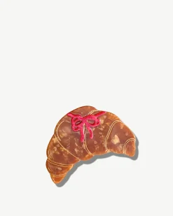 Hand Painted Croissant Claw Clip