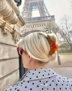 Hand Painted Croissant Claw Clip