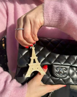 Hand-painted Eiffel Tower Bag Charm