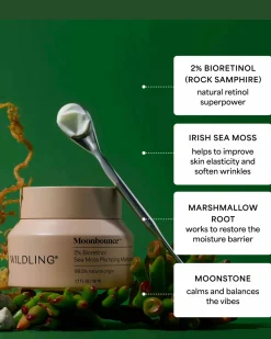 Moonbounce 2% Bioretinol Irish Sea Moss Plumping Moisturizer