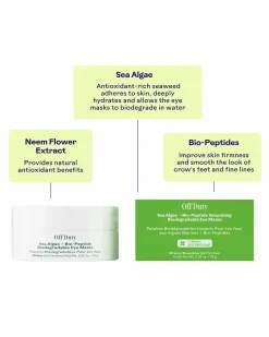 OffDuty™ Sea Algae + Bio-Peptide Smoothing Biodegradable Eye Masks