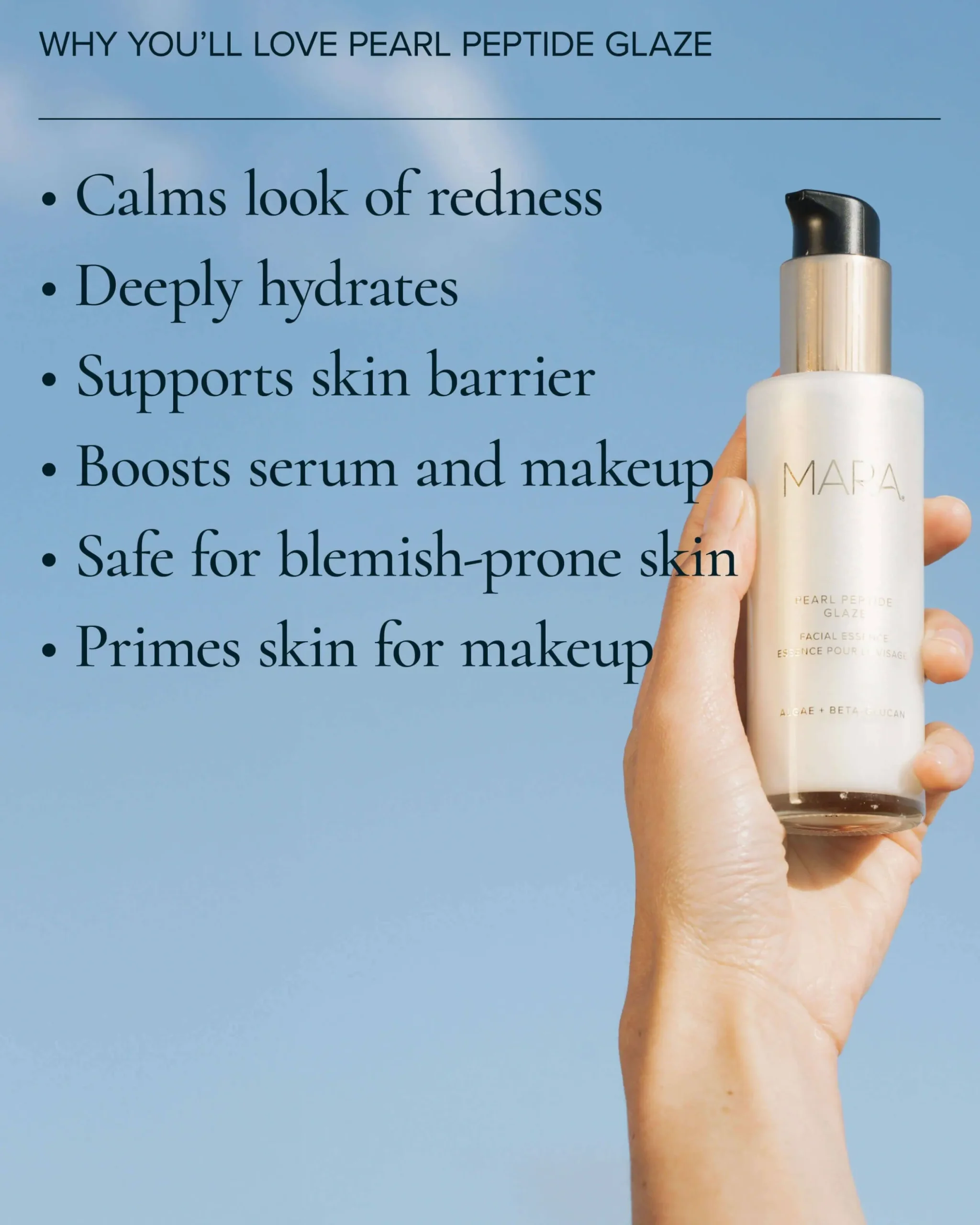 Pearl Peptide Glaze 3-in-1 Essence Toner Serum for Hydration & Redness