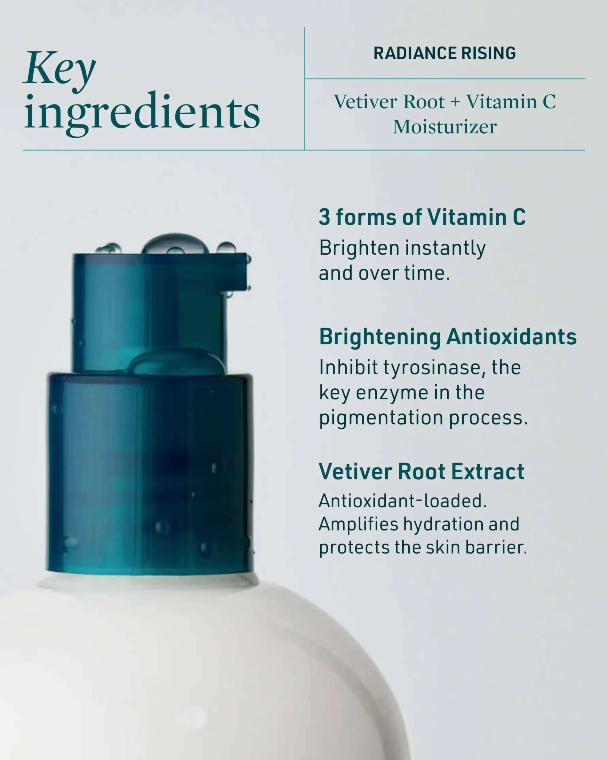 Radiance Rising Vetiver Root + Vitamin C Moisturizer for Dull Skin