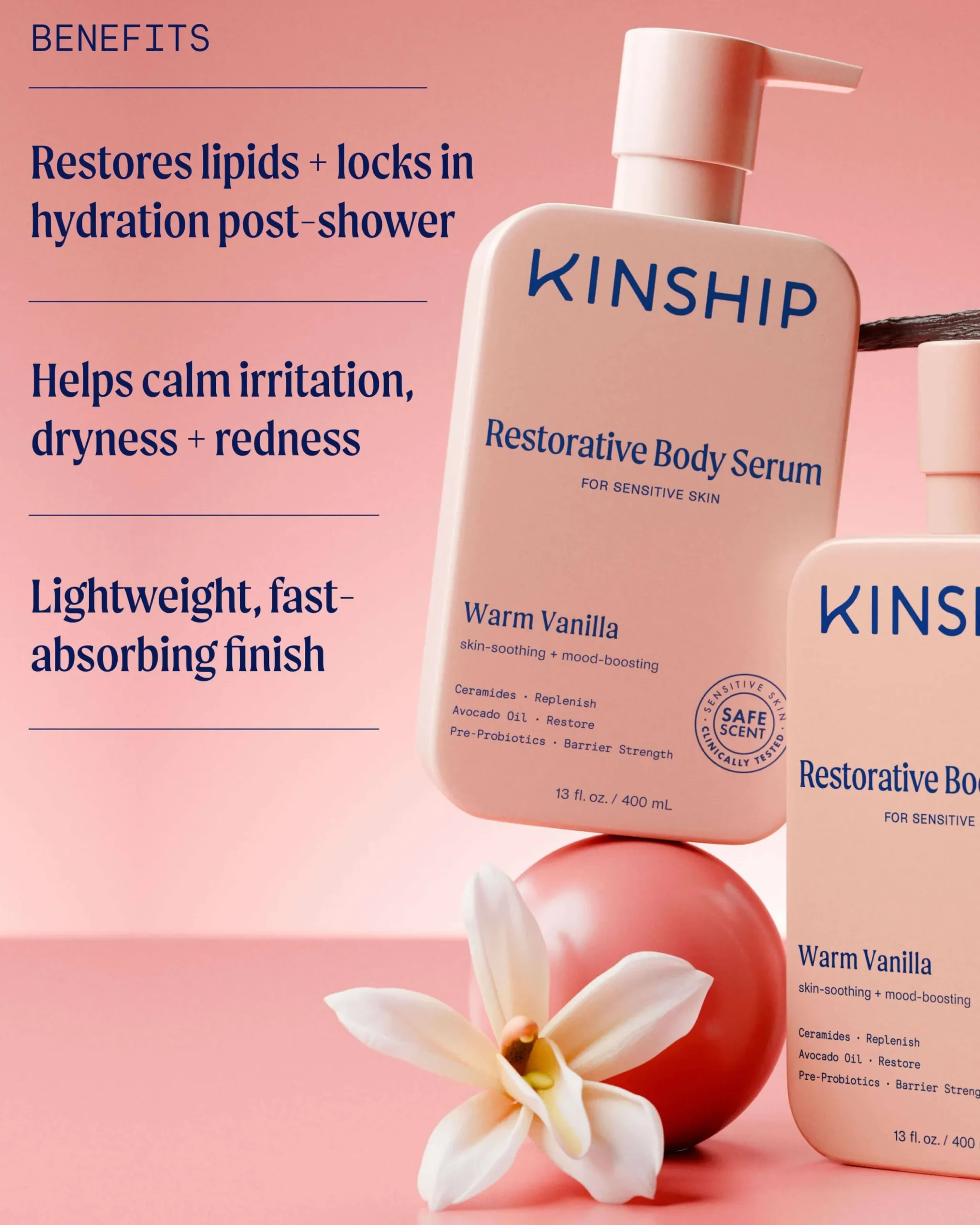 Restorative Body Serum for Dry & Sensitive Skin (Warm Vanilla)
