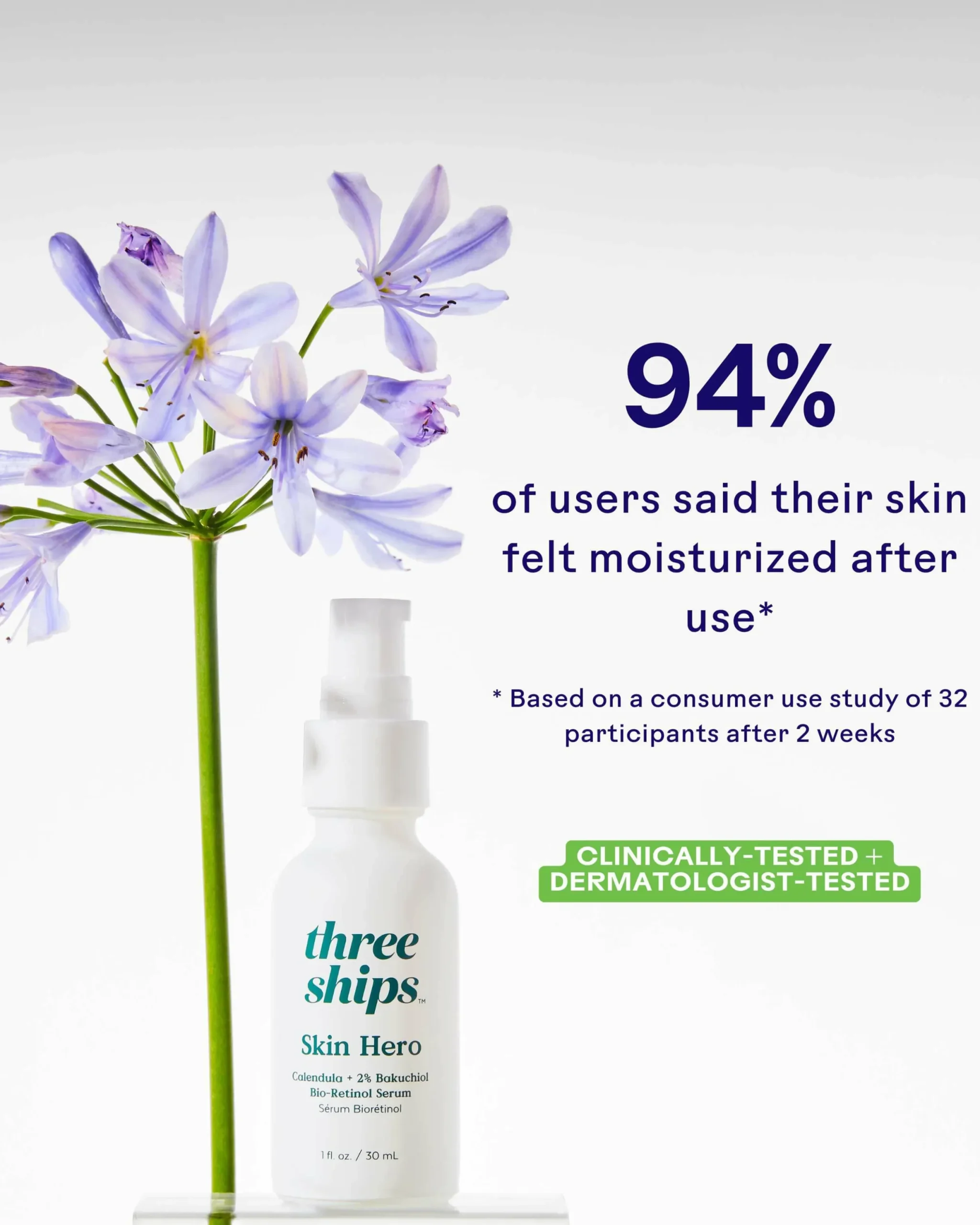 SkinHero™ Bakuchiol + Calendula Bio-Retinol Serum