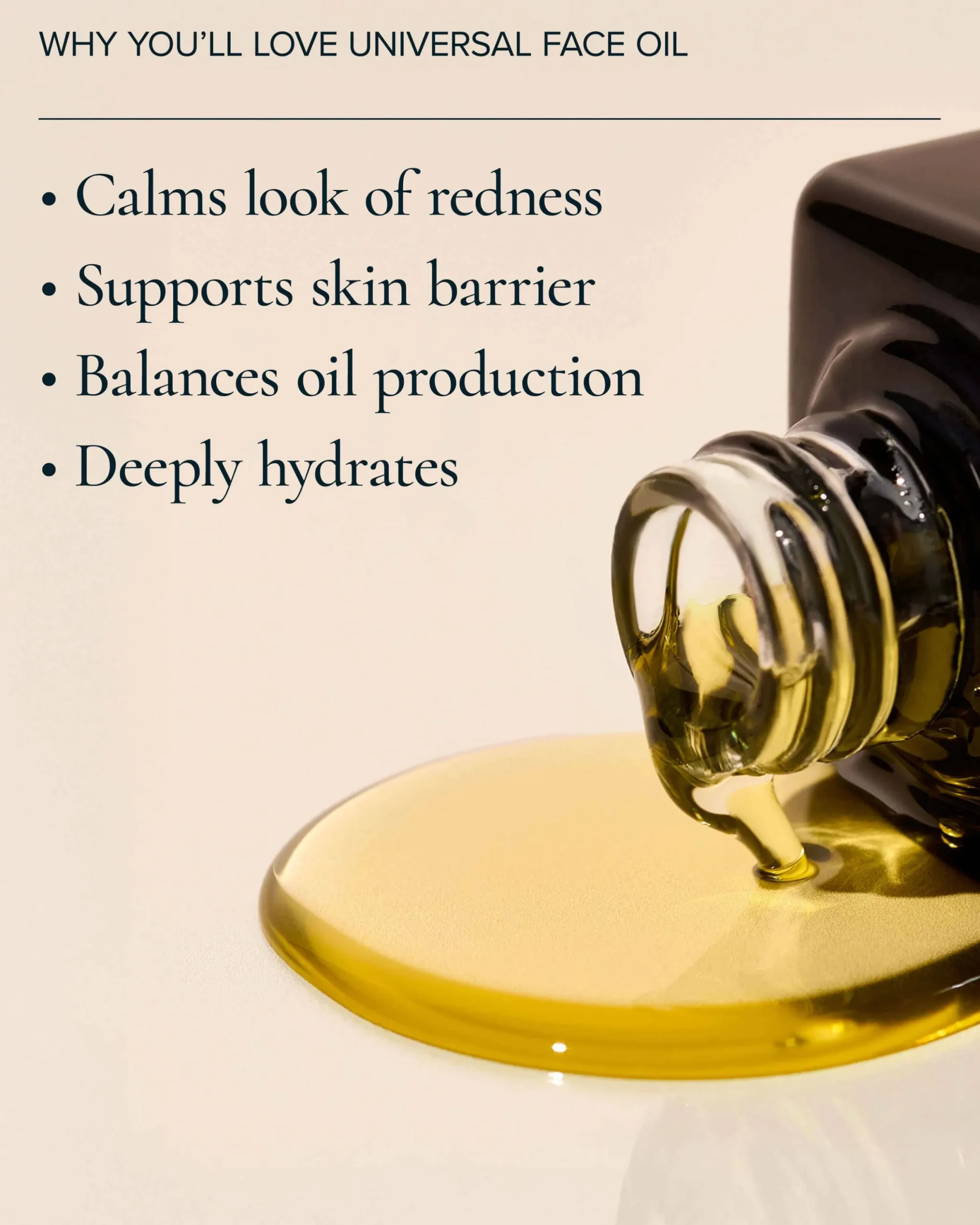 Universal Hydrating Face Oil for Anti-Aging and Glow with Algae + Moringa